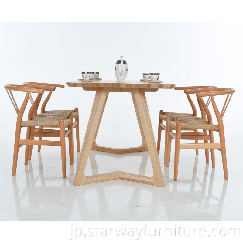 ノルディックスタイルのソリッドウッドの長方形テーブルモダンなシンプルな灰テーブルホテル家庭用ダイニングテーブル